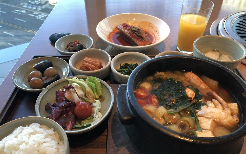 韓国チェジュ島にある「グランドハイアット済州」ホテルのNOKNAMU（ノックナム）で食べた朝食