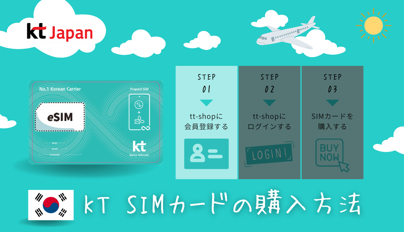 韓国KTプリペイドSIMカード（USIM・eSIM）を「tt-shopで」購入する方法その①：tt-shopに会員登録